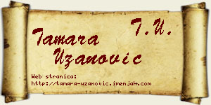 Tamara Uzanović vizit kartica